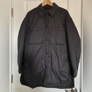 Black Shacket with outer material